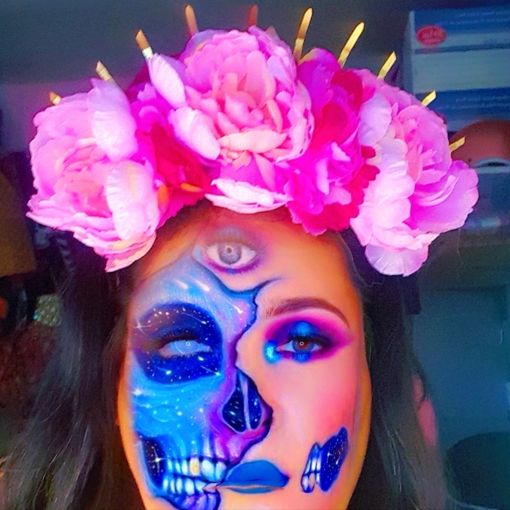 Day of The Dead Catrina Día de Los Muertos Halloween Floral Headband
